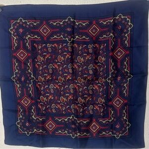 Scarve silk made in England paislee bandana handkerchief neckerchief scarf